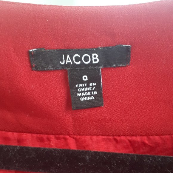 JACOB - Sleeveless red dress - Picture 3 of 7